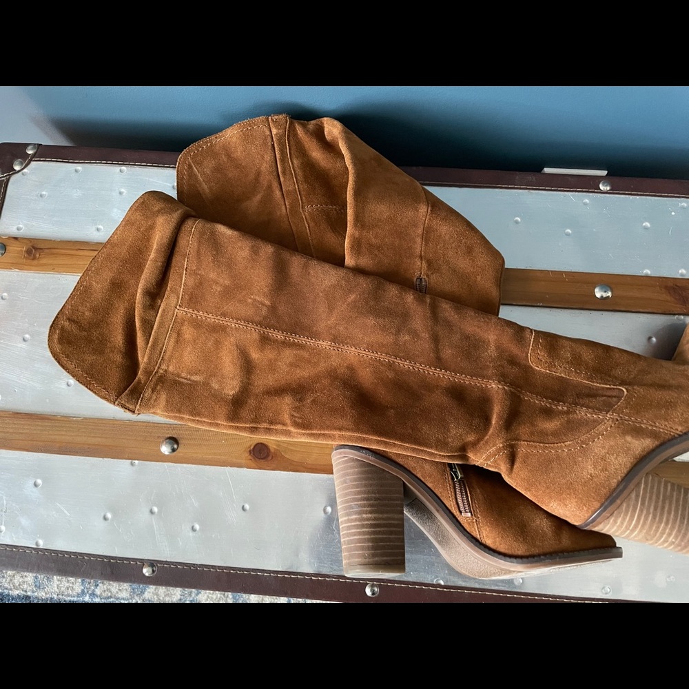 Franco Sarto over the knee suede boots